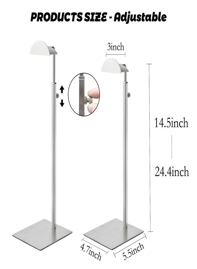 MCKECHSION Handbag Display Stand - Set of 3 Purse Display Stand Stainless Steel Jewelry Organizer Stand Table Hanging Hook Stands Adjustable Height for Home Store Boutique Counter - Image 4